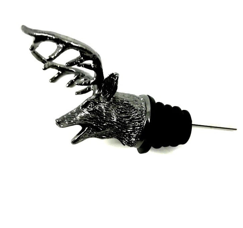 Deer head wine pourer