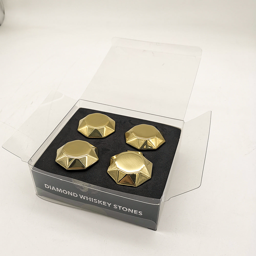 Metalen diamanten ijsblokken