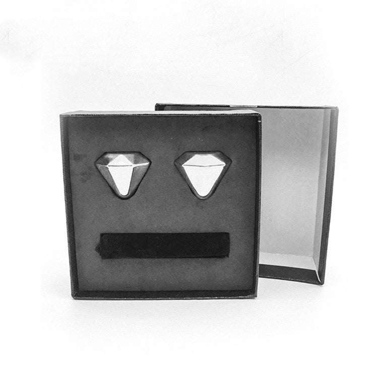 Metalen diamanten whiskey ijsblokken