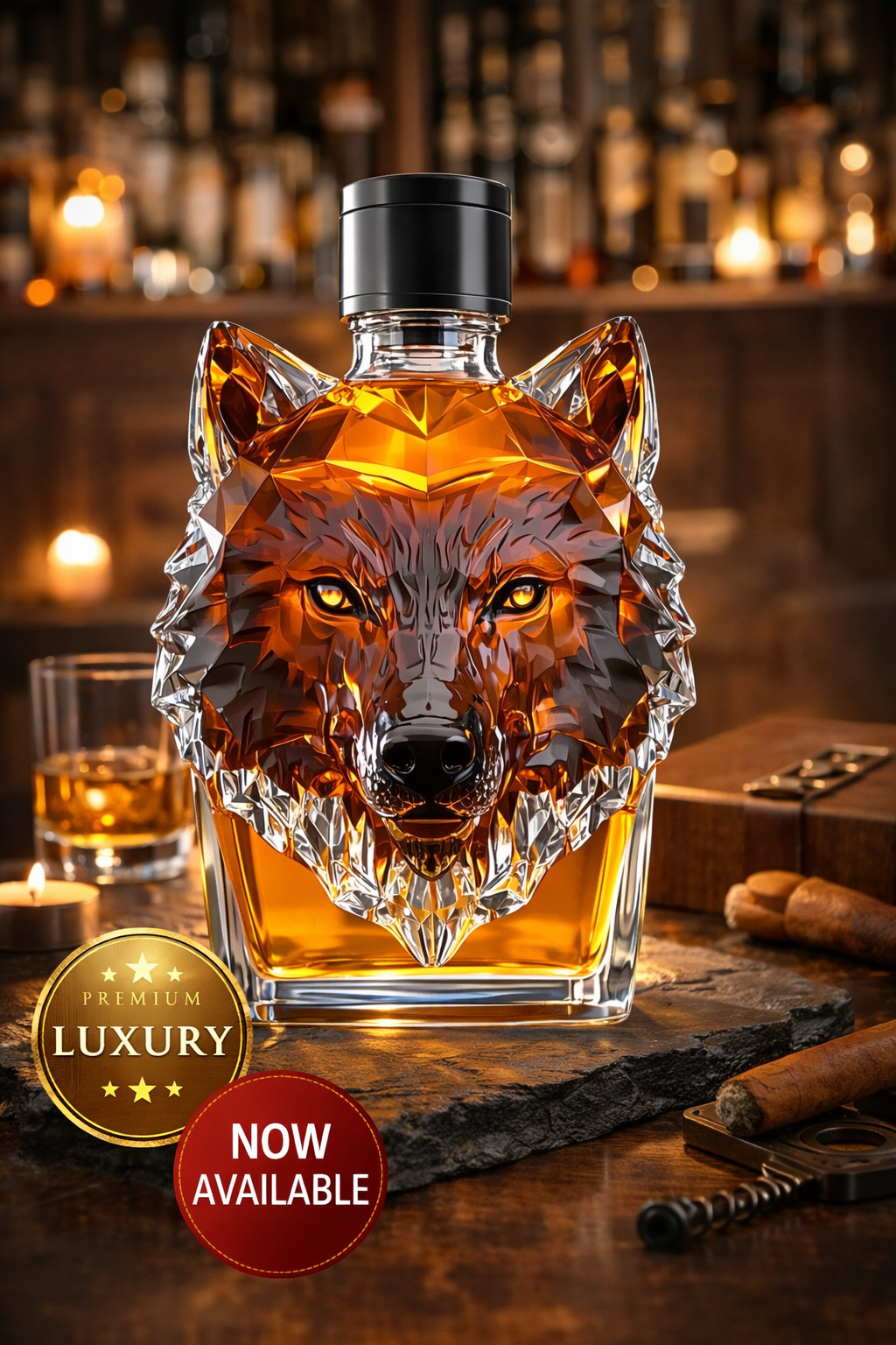 Whiskykaraaf- Crystal Wolf 350ML