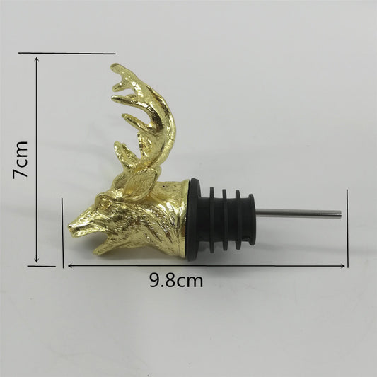 Deer head wine pourer