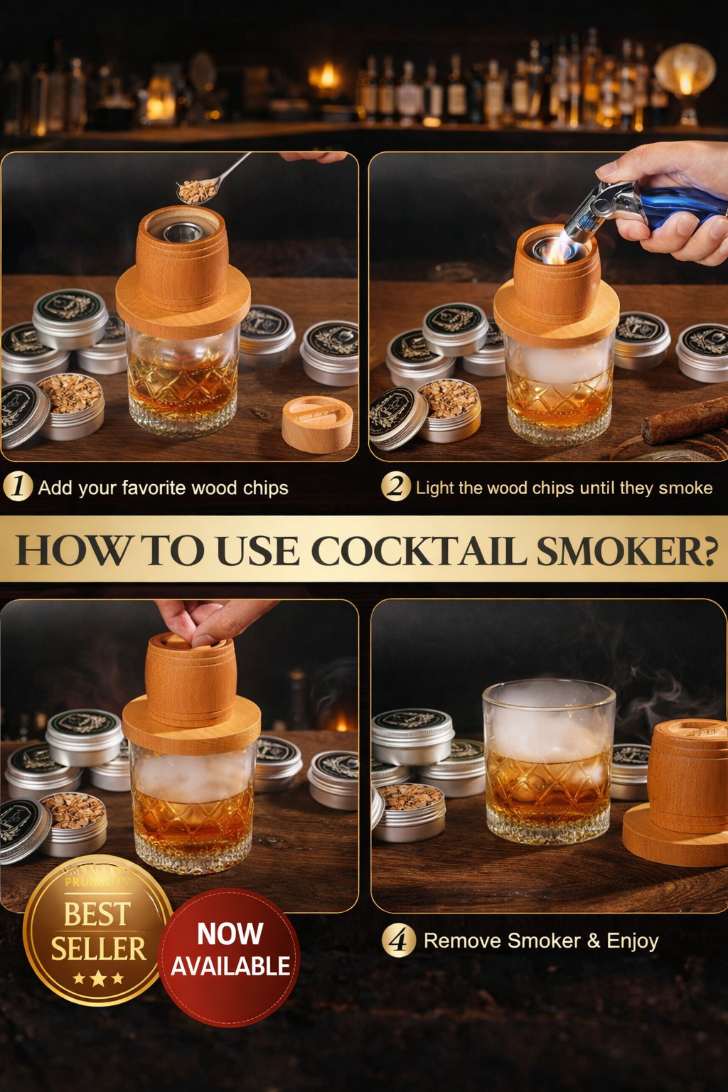 Smoker kit - Premium old fashioned smoker kit
